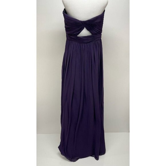 Dessy Collection Vivian Diamond Dress Size 12 Women’s Purple Bridesmaid Long - Picture 6 of 7